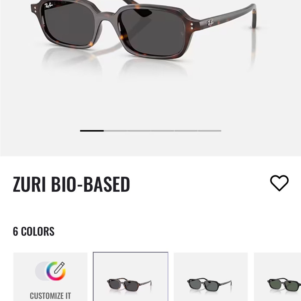Ray-Ban Sunglasses - Tortoiseshell Frame with Dark Gray Lenses ZURI